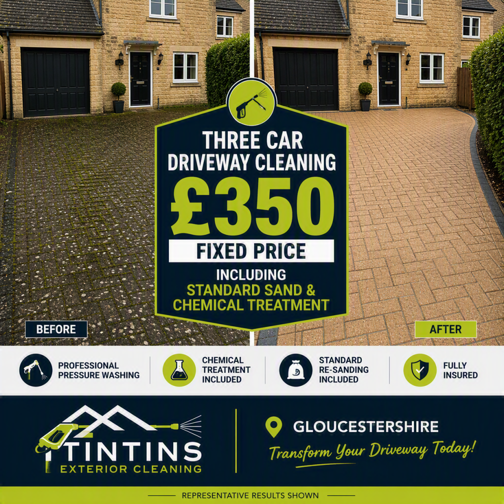 Three car driveway cleaning £350
